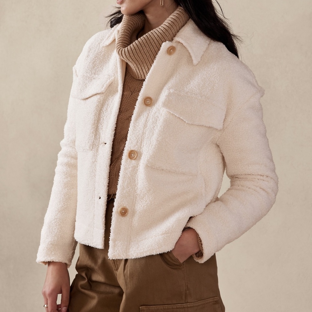 Banana Republic Sherpa Trucker Jacket